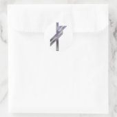 Viking Rune-luck-silber Runder Aufkleber (Tasche)
