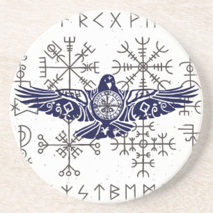 Viking Rune Raven  Getränkeuntersetzer