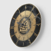 Viking Runes Große Wanduhr (Winkel)