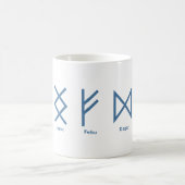 Viking Runes Norse Mythology Navy Geometric Kaffeetasse (Mittel)