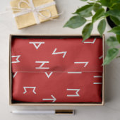 Viking Runes on Red Background Seidenpapier (Geschenk)