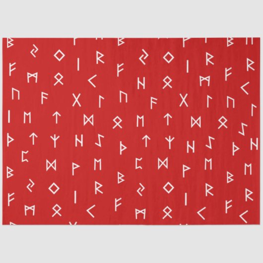 Viking Runes on Red Background Seidenpapier (Vorderseite)