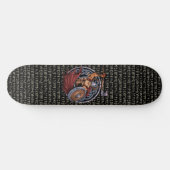 Viking Runes Valhalla Bound Warrior Skateboard (Horizontal)