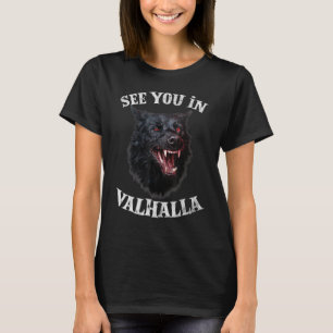 Viking Runes Wolf Norse Mythology sehen Sie in Val T-Shirt