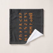 Viking Runic Alphabet Badhandtuch Set (Waschlappen)