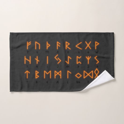 Viking Runic Alphabet Badhandtuch Set (Handtuch)