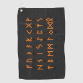 Viking Runic Alphabet Golfhandtuch (Vorderseite)