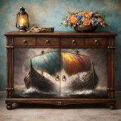 Viking Sails Clash Decoupage Seidenpapier