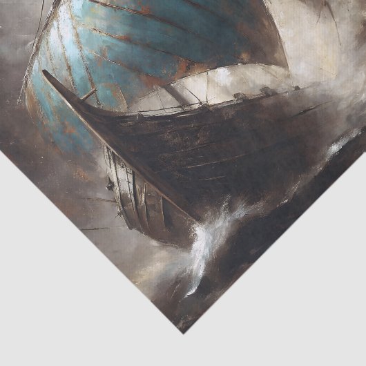 Viking Sails Clash Decoupage Seidenpapier (Ausschnitt)