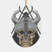 Viking-Schädel Keramikornament (Vorne)
