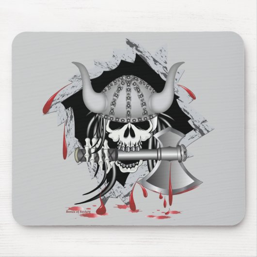 Viking-Schädel Mousepad (Vorne)