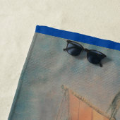 Viking Schiff, das in Nebel auf See/Ozean segelt, Strandtuch (Beispiel)