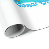 Viking Schiff gefüllt mit Corgis Geschenkpapier (Rolleneckpunkt)