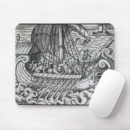 Viking-Schiff Mousepad (Mit Mouse)