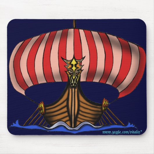 Viking-Schiff mousepad Entwurf (Vorne)