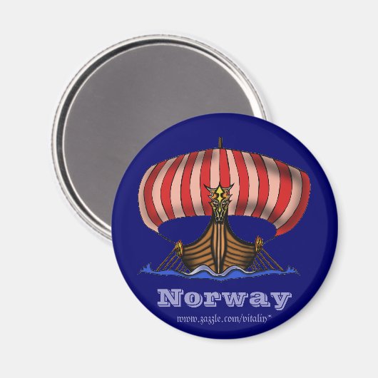Viking Schiff Norwegen cooler Magnet (Vorderseite/Rückseite)