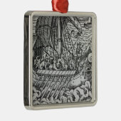 Viking-Schiff Silbernes Ornament (Rechts)