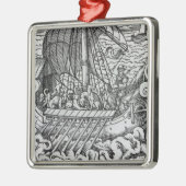 Viking-Schiff Silbernes Ornament (Links)