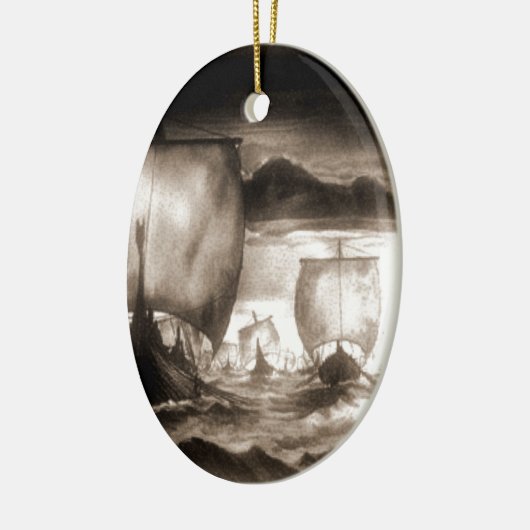 VIKING-SCHIFFE KERAMIKORNAMENT (Links)