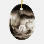 VIKING-SCHIFFE KERAMIKORNAMENT (Vorne)