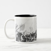Viking-Schiffe Zweifarbige Tasse (Links)