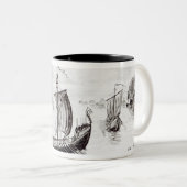 Viking-Schiffe Zweifarbige Tasse (VorderseiteRechts)
