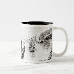 Viking-Schiffe Zweifarbige Tasse