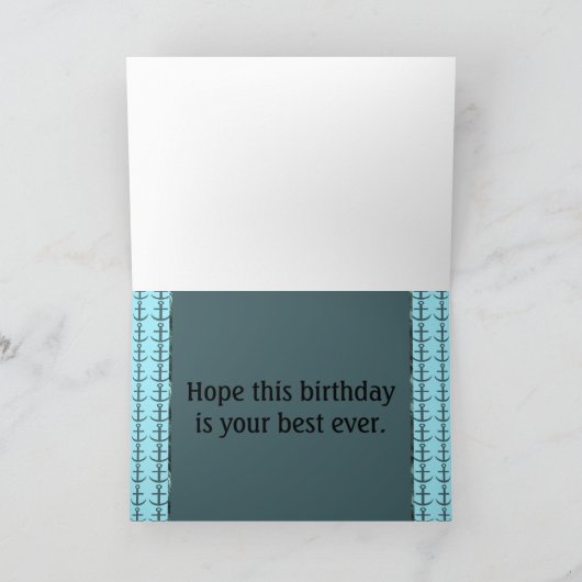 Viking-Schiffs-Geburtstag Karte (Innenseite)