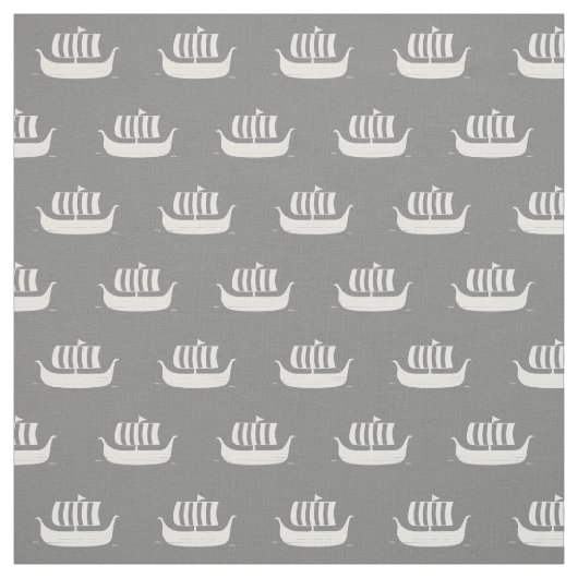 Viking Schiffs-/Longboatsw/custom Hintergrundfarbe Stoff (Muster)