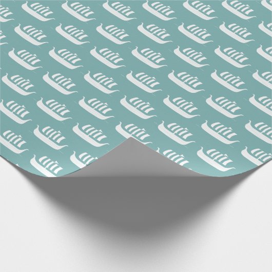 Viking-Schiffs-Packpapier Geschenkpapier (Ecke)