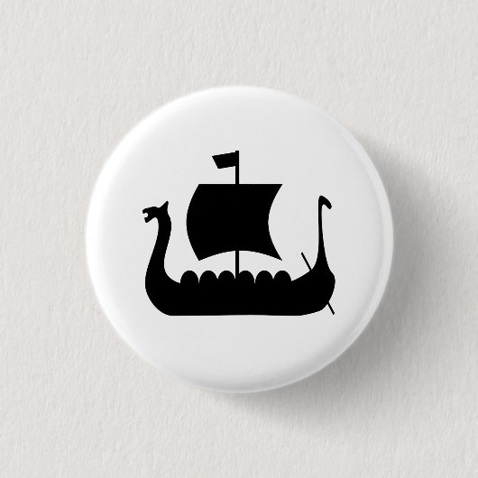 Viking-Schiffs-Piktogramm-Knopf Button (Vorderseite)