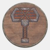 Viking-Schild-Aufkleber Runder Aufkleber (Vorderseite)