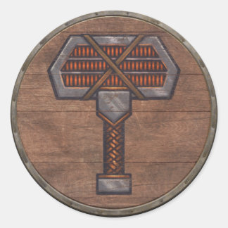 Viking-Schild-Aufkleber Runder Aufkleber