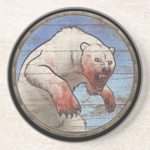 Viking-Schild - Eisbär Untersetzer