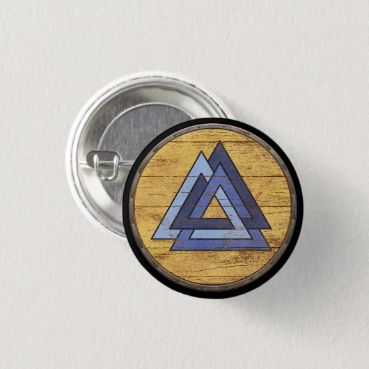Viking-Schild-Emblem - Valknut Button (Vorne & Hinten)