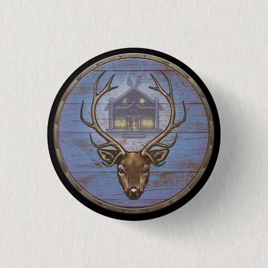 Viking-Schild-Knopf - Eikþyrnir Button (Vorderseite)