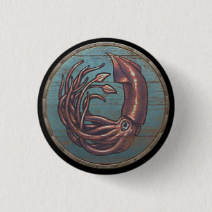Viking-Schild-Knopf - Kraken Button