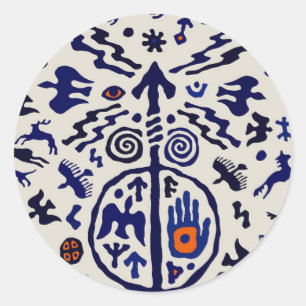 Viking Shaman Ritual Talisman Runder Aufkleber