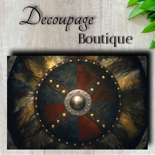 Viking Shield Decoupage Seidenpapier