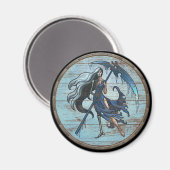 Viking Shield Magnet - Hel (Vorderseite/Rückseite)