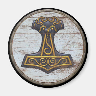 Viking Shield Magnet - Mjolnir