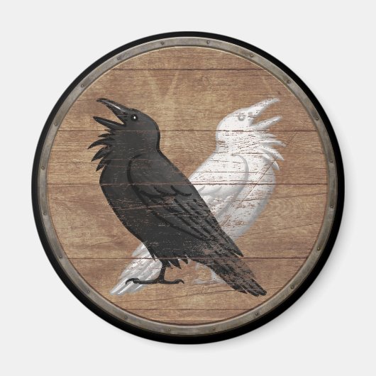 Viking Shield Magnet - Odins Ravens (Vorne)