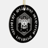 Viking Shield Maiden Celtic Warrior Keramik Ornament (Rechts)