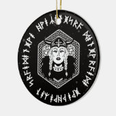 Viking Shield Maiden Celtic Warrior Keramik Ornament (Links)