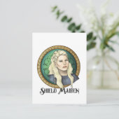 Viking Shield Maiden Postkarte (Stehend Vorderseite)