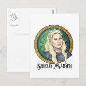 Viking Shield Maiden Postkarte (Vorne/Hinten)