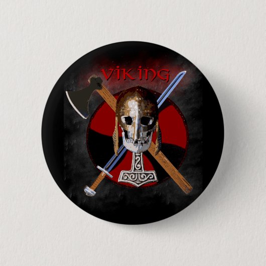VIKING – Shield Skull Button (Vorderseite)