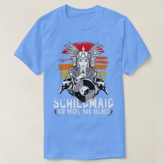 Viking Shieldmaiden Vintag Raven T-Shirt (Design vorne)