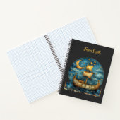 Viking Ship Back to School Notebook Personalisiert Notizblock (Innenseite)