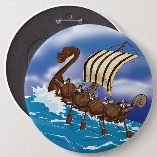 Viking Ship Button (Vorne & Hinten)